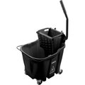 Carlisle Foodservice Sparta Mop Bucket Combo w/ Sidepress Wringer, 35 qt Bucket Capacity, Black 8690403